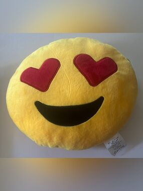 Emoji Yellow Round Cushion Soft Pillows